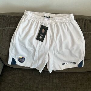 Marathon Authentic Ecuador National Soccer Team White Shorts Men’s Sz: M